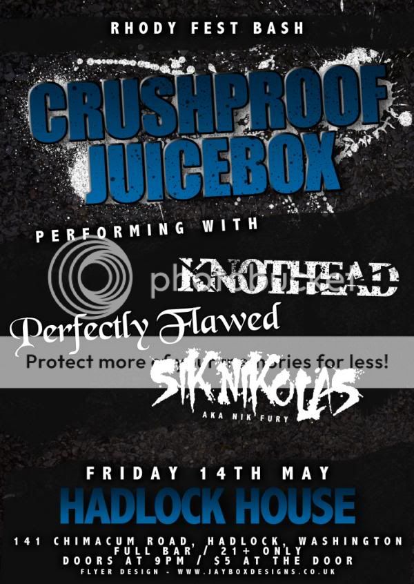 Crush Proof Juicebox,Knothead,Perfectly Flawed,Sik
Nikolas,Nik Fury,Hadlock House,Rhody Fest,Rhody Fest 2010,Party,Port
Hadlock,Port Townsend,live music,Rhody Fest Friday,May 14th
2010,rap,rock,metal,hip-hop