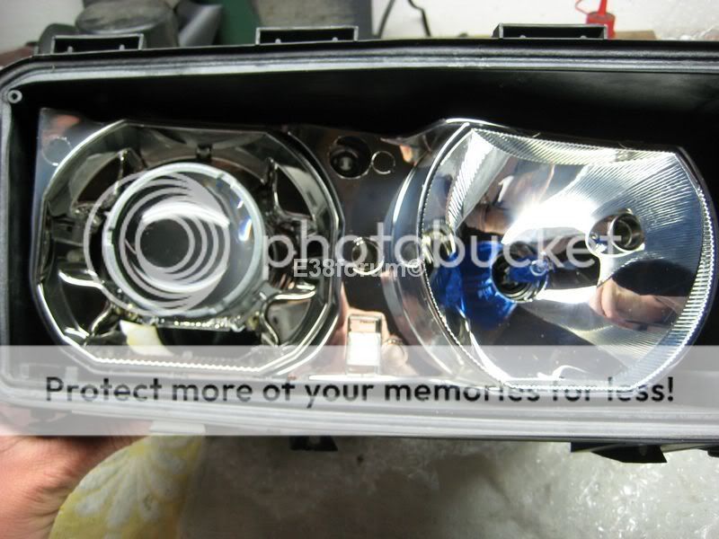 E38 BiXenon! headlight installation in stock headlight assembly!!PIC