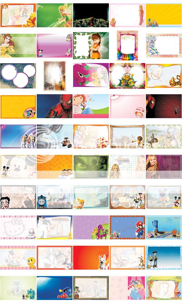 Kids Frames Cartoon Characters Kids Frames Cartoon Characters